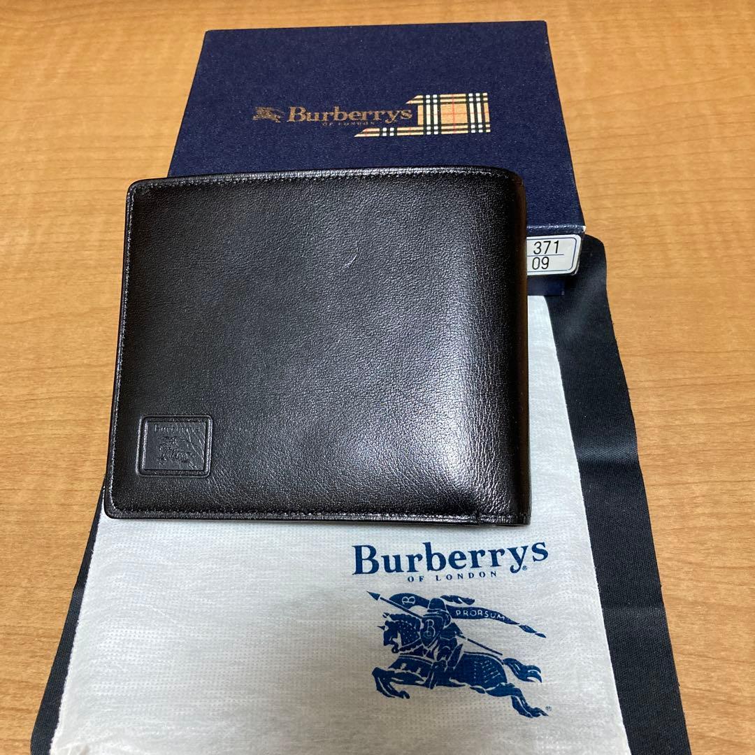 新品未使用　BURBERRY 折り財布　ノバチェック　レザー 未使用】BURBERRY レザー 二つ折り 長財布 ノバチェック 元箱付き