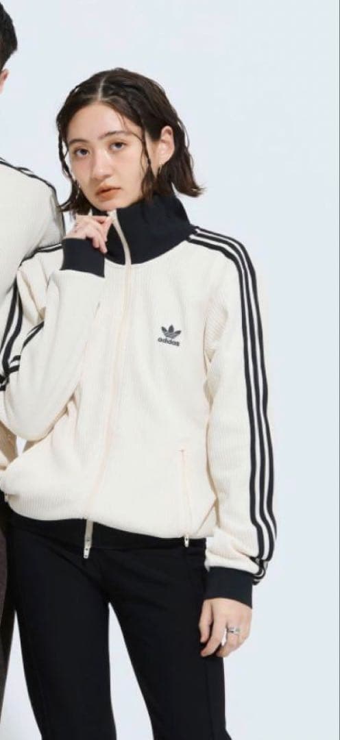 adidas 3本ライン ジップアップジャケット XS - メルカリ