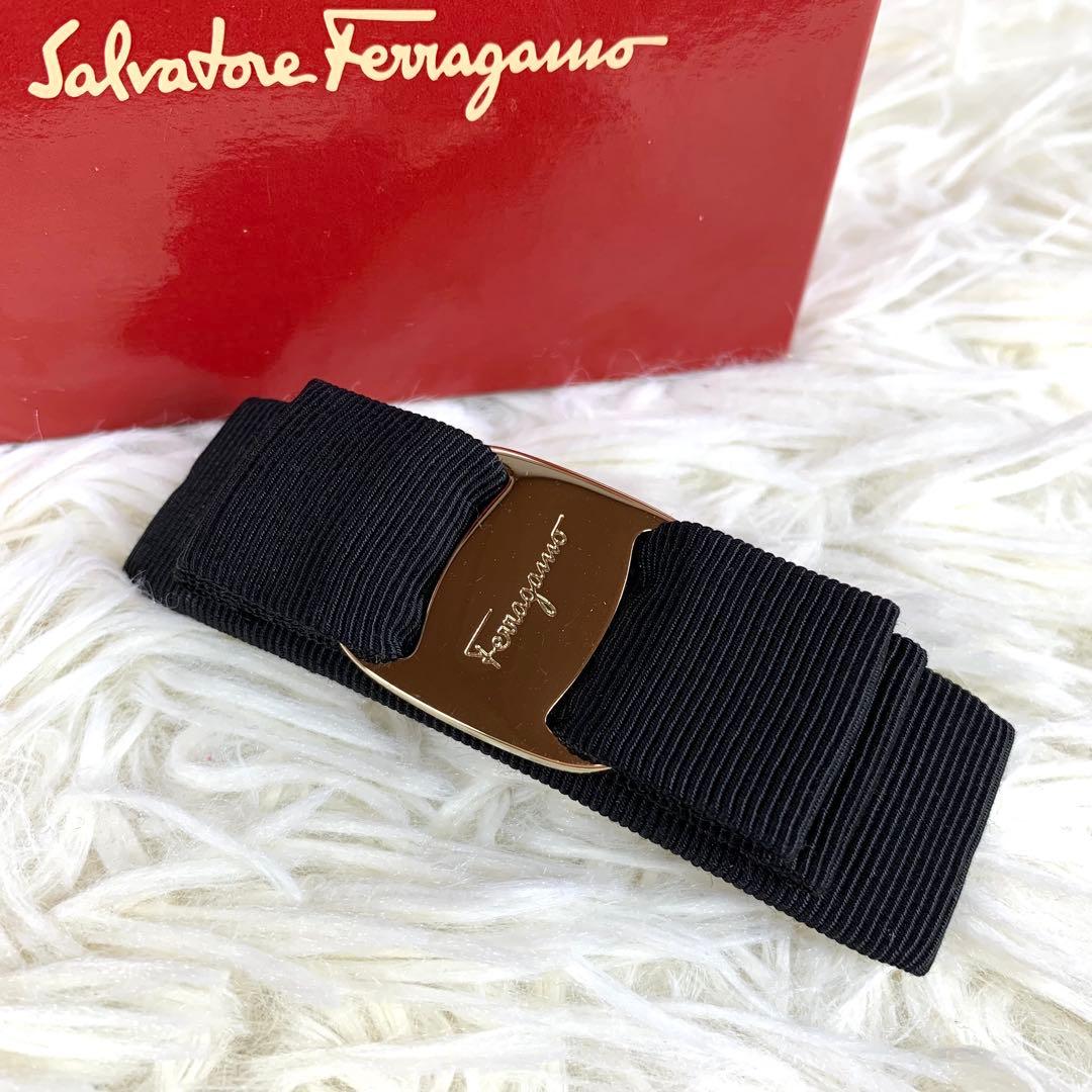極美品ꕥサルヴァトーレフェラガモ バレッタ ヘアアクセサリー ヘアピン ヴァラ FERRAGAMO（フェラガモ） Salvatore Ferragamo サルヴァトーレ