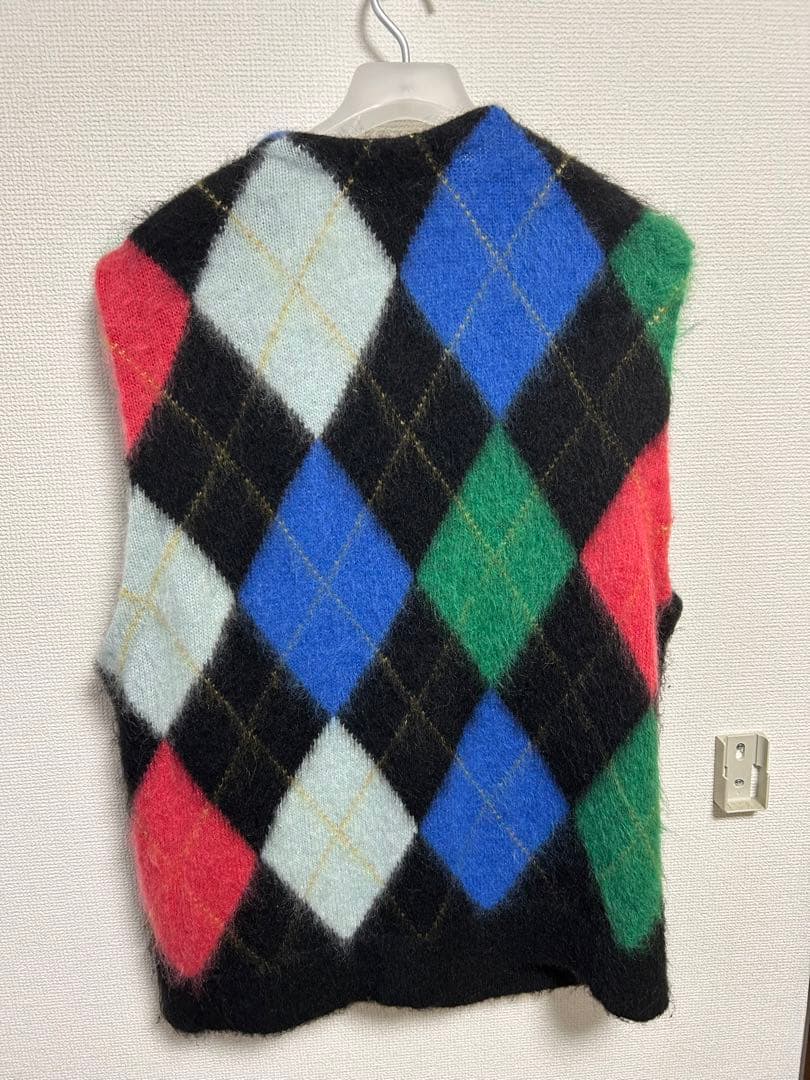 Supreme Brushed Argyle Zip Up Vest Black - メルカリ