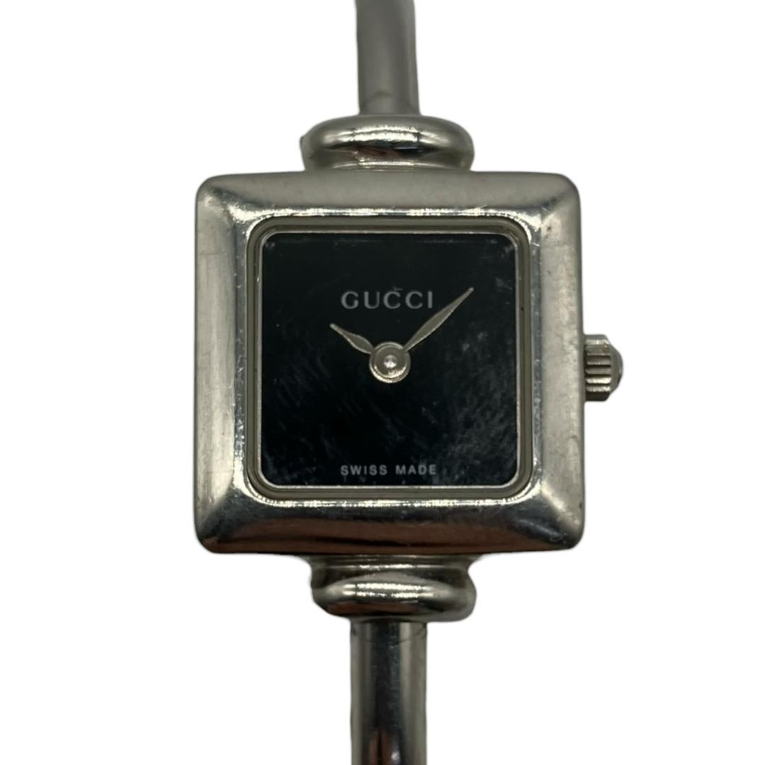 GUCCI クォーツ腕時計 1900L バングル ブラック - メルカリ