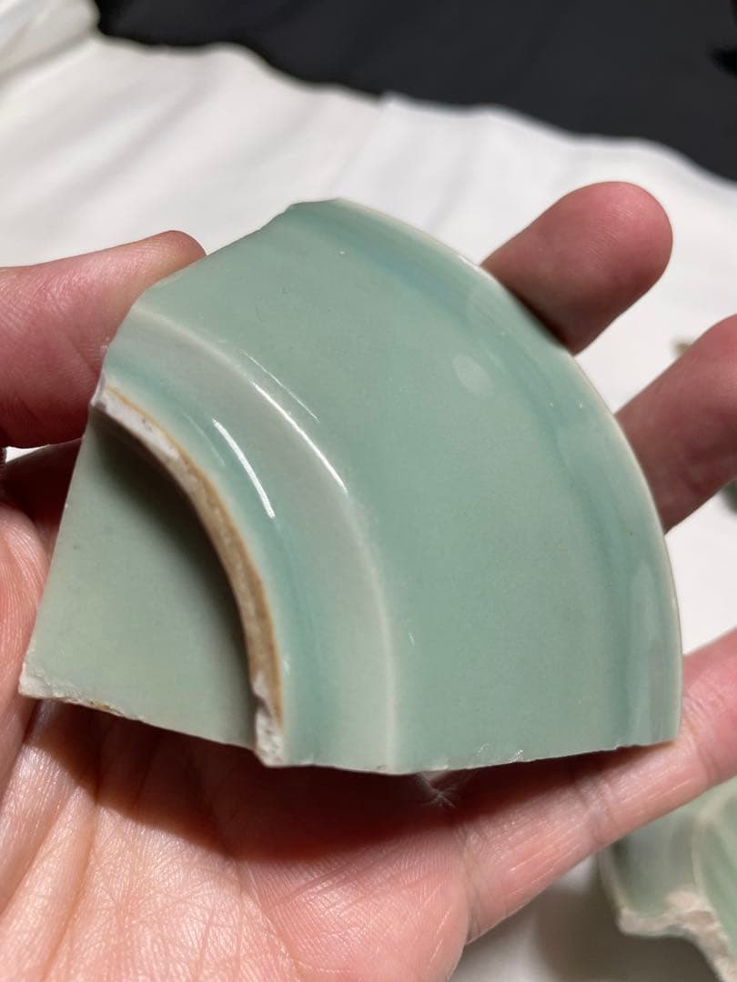 アーコル様専用ページ 龍泉青磁。青磁標本。古美術。骨董品。殘片2本