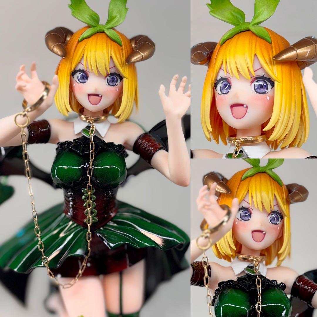 ぐ*す様 五等分の花嫁　中野四葉　フィギュア　リペイント　小悪魔ver ゴールド み*ー様 五等分の花嫁 中野四葉 フィギュア リペイント 小悪魔ver