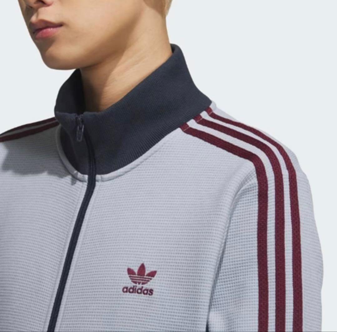 新品】XLサイズ adidas トラックトップ ワッフル アディカラー グレー