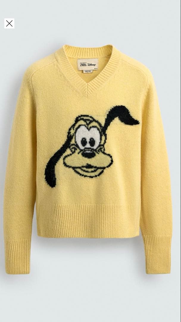 新品　プルート　HARRYLAMBERT ZARA×DISNEY XL ZARA】ウールプルート HARRY LAMBERT X DISNEY セーター (ZARA/ニット