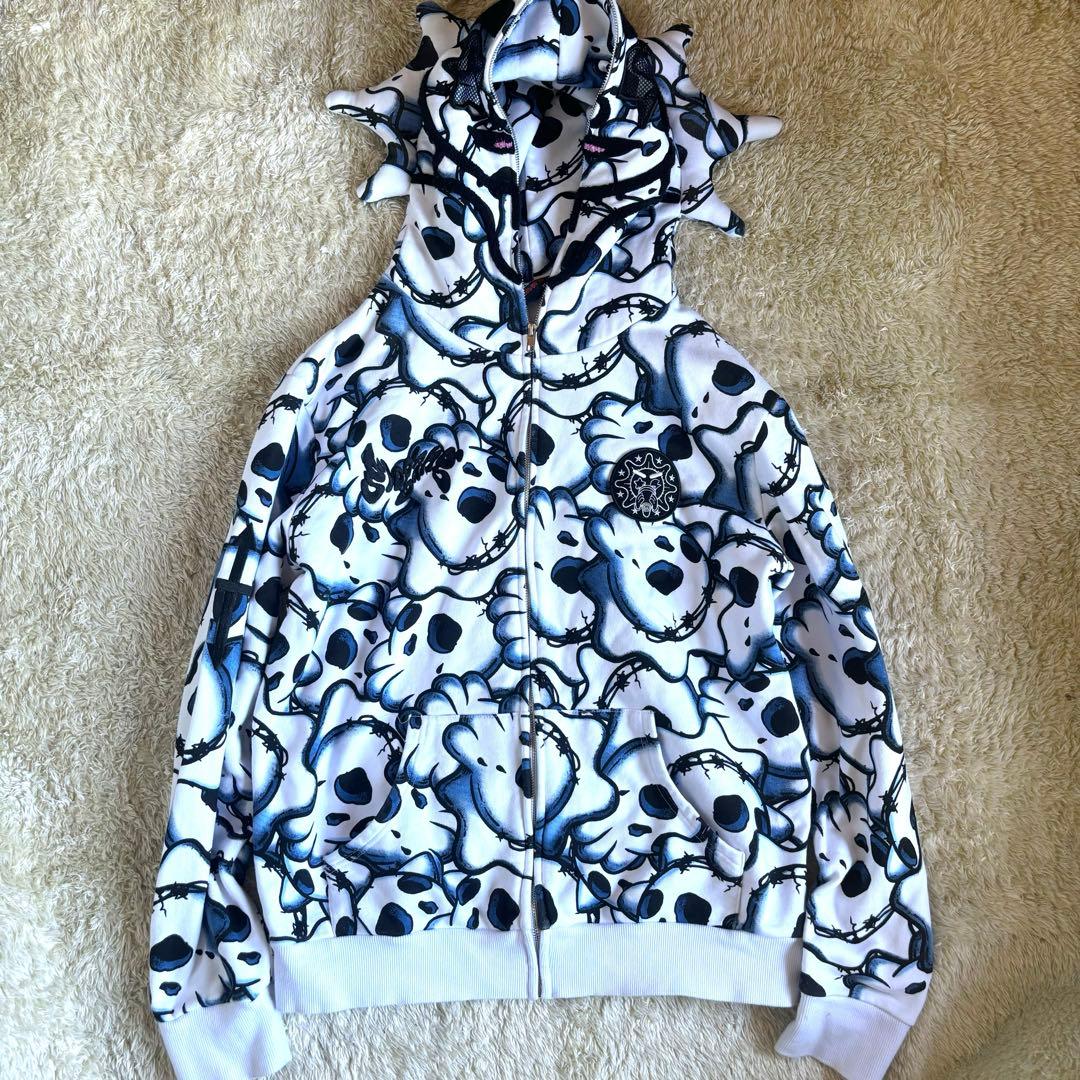 glo gang full zip hoodie グローギャング ジップパーカー - メルカリ
