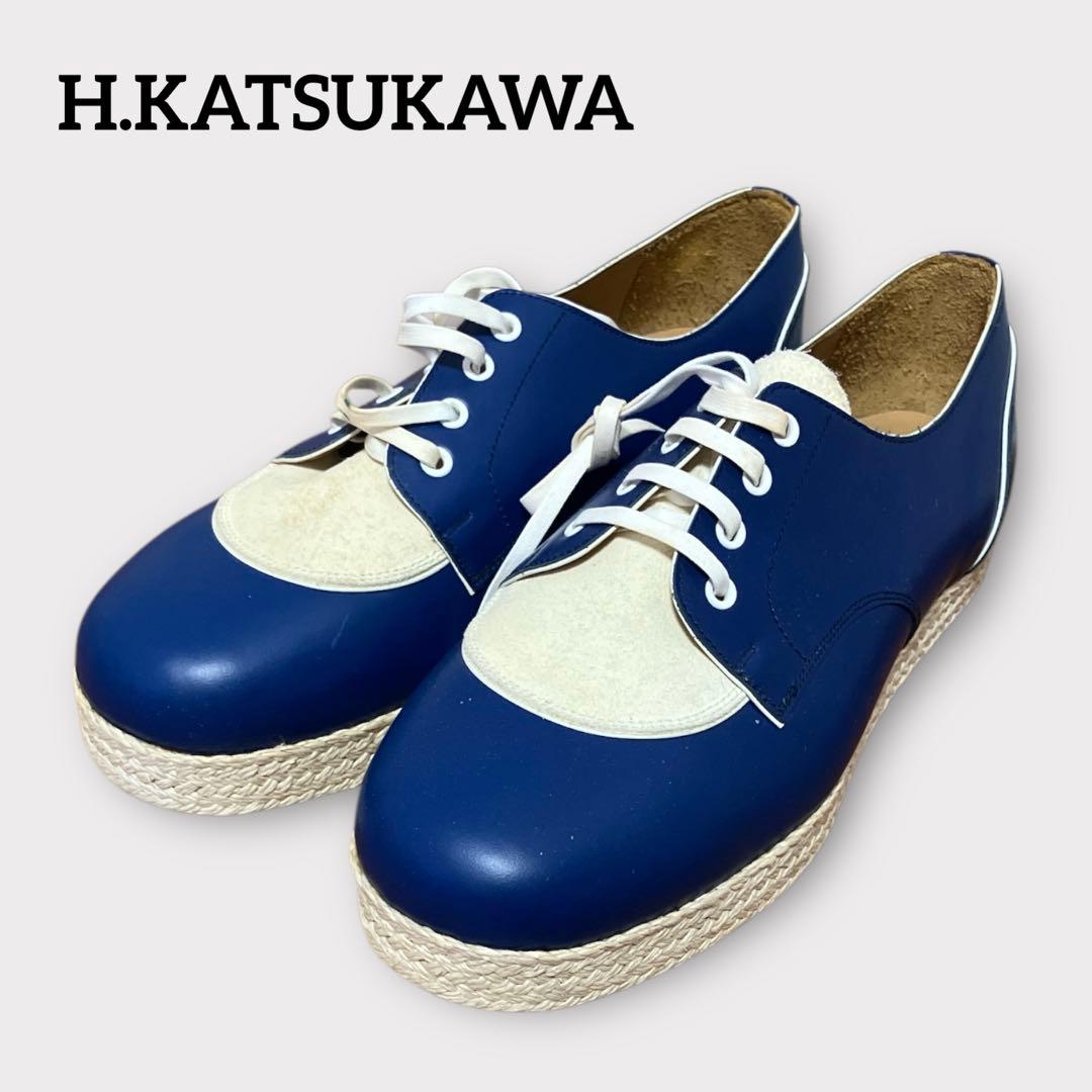 エイチ.カツカワ ドレスシューズ レザー スエード コンビ ビブラムソール WEB限定！希少！Zソール仕様モデル】WH ダブルエイチ ヒロシツボウチ