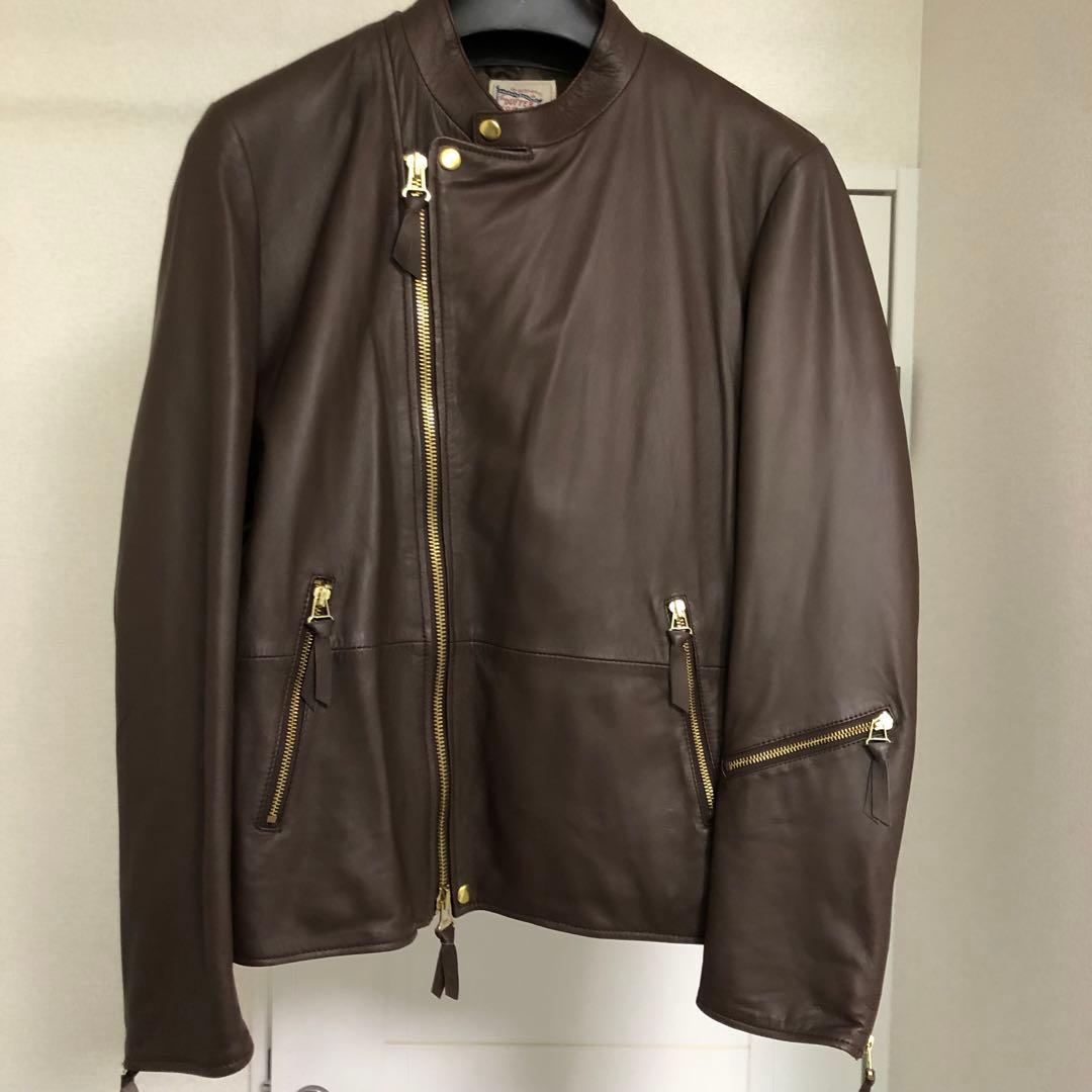 美品duffer DUFFER シングルライダース　ラムレザー　ジャケット シープスキンレザー シングルライダース ジャケット ｜The DUFFER of