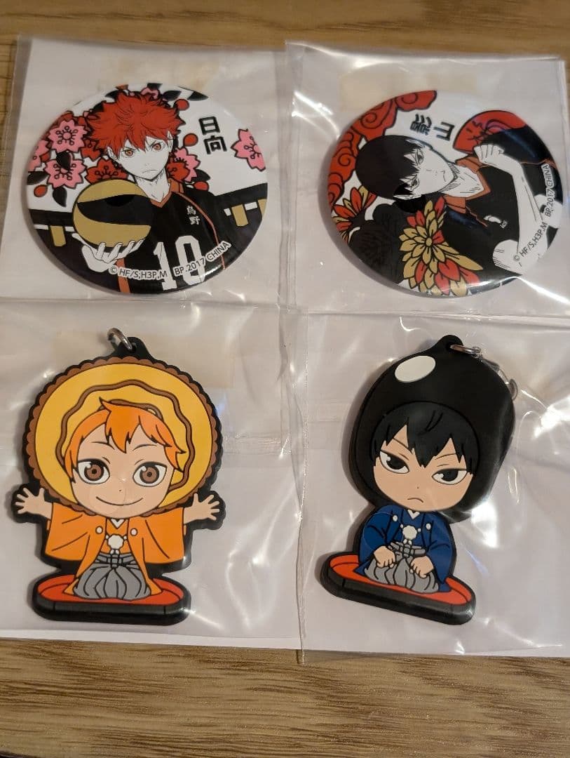 ハイキュー !! 一番くじ 缶バッチ 花札 日向翔陽 影山飛雄 - 日向翔陽