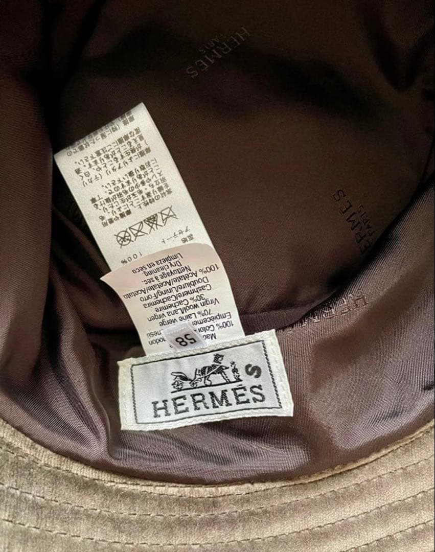 HERMÈS カシミヤウールベロアハット