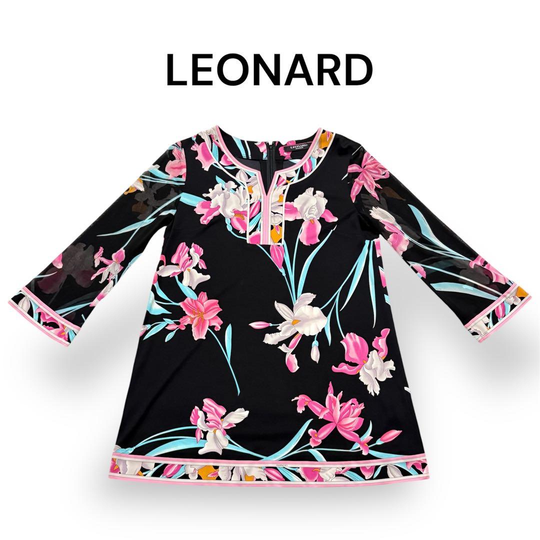 新品未使用】LEONARD レオナール カンカン チュニック 40 ブラック