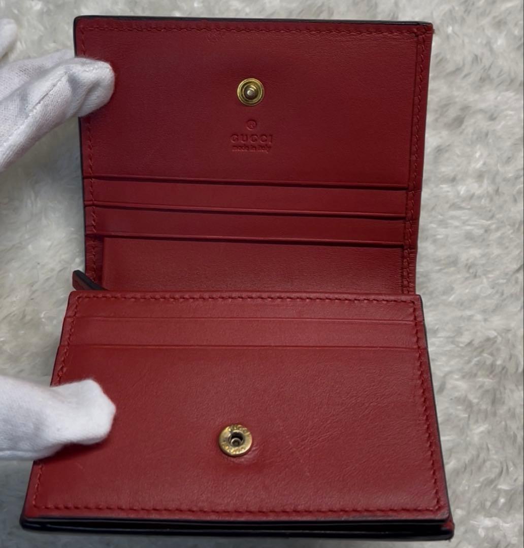 ✨美品✨ GUCCI グッチ 二つ折り財布 チェリー GG柄 ストーン抜けナシ