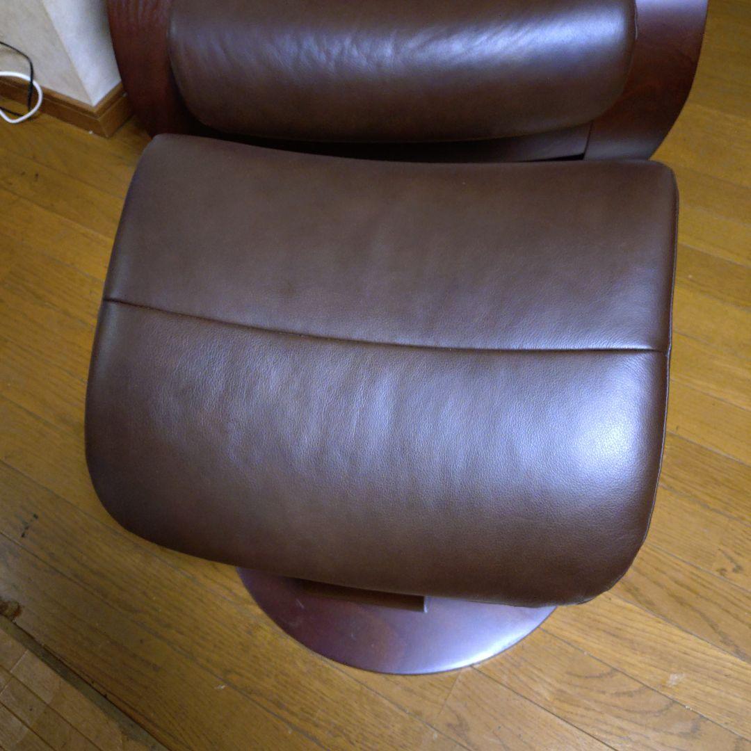 シモンズ　オットマンのみ　ブラウン スイーベルチェア レザー調 シモンズ オットマンのみ ブラウン スイーベルチェア レザー調