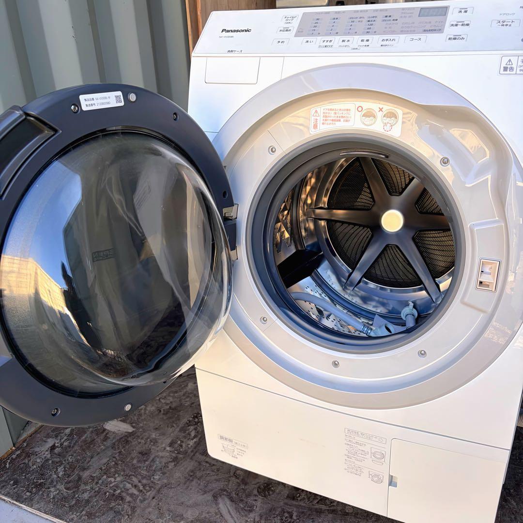 90運搬取付無料！ホワイト純正Panasonicドラム電機洗濯乾燥機！完動超美