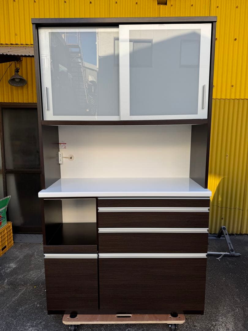 松田家具 食器棚 キッチン収納 1180 Nクラッチ ダーク - メルカリ