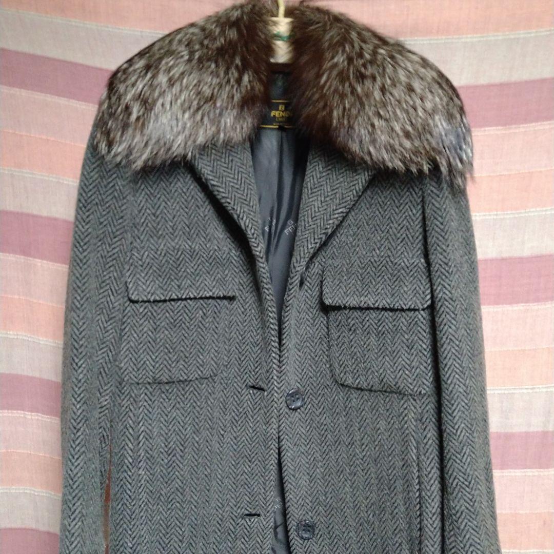 グレー ヘリンボーン ツイード チェスターコート THE Yon コート チェスターコート ヘリンボーンツイードチェスター