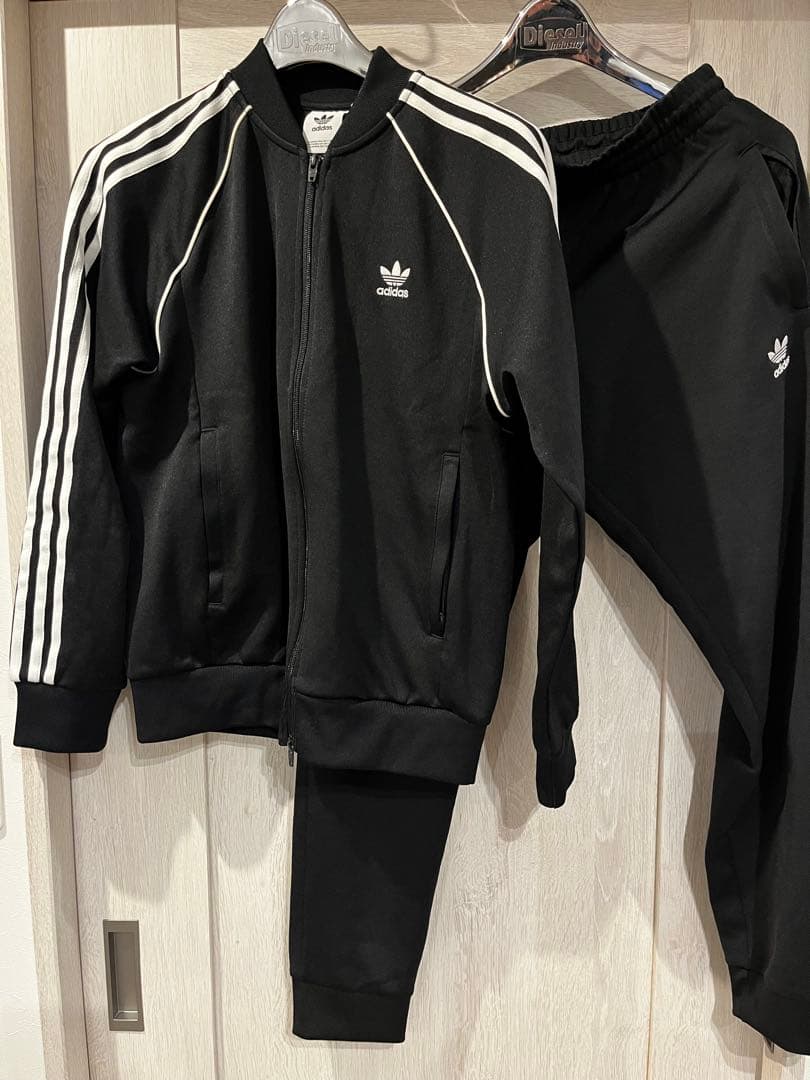 adidas ブラック セットアップジャージ adidas（アディダス） セットアップジャージ SMALL ブラック系その他