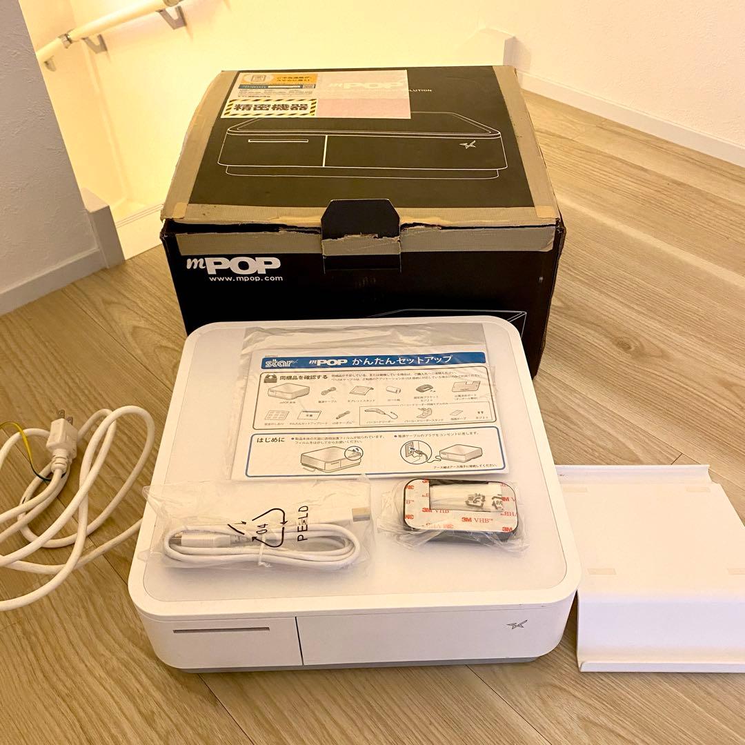 美品】【完動】スター精密プリンター付キャッシュドロアMPOP10-WHT-JP