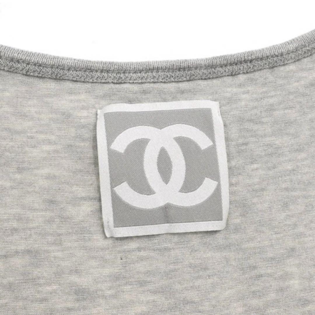 CHANEL シャネル タンクトップ ココマーク スポーツライン 44 グレー
