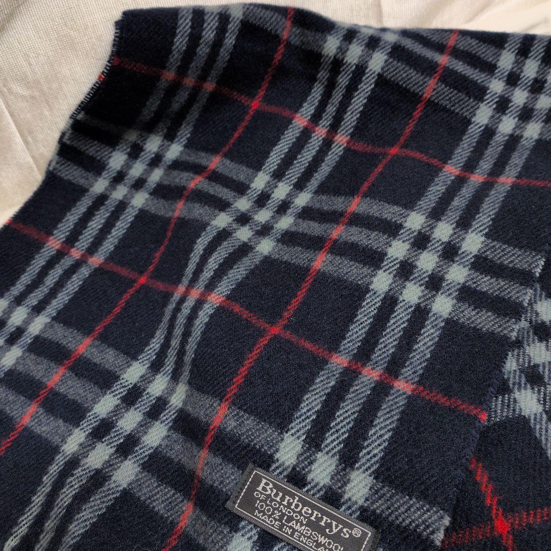 ✿Burberrysバーバリーラムウール100%ノバチェック 柄 マフラー美品