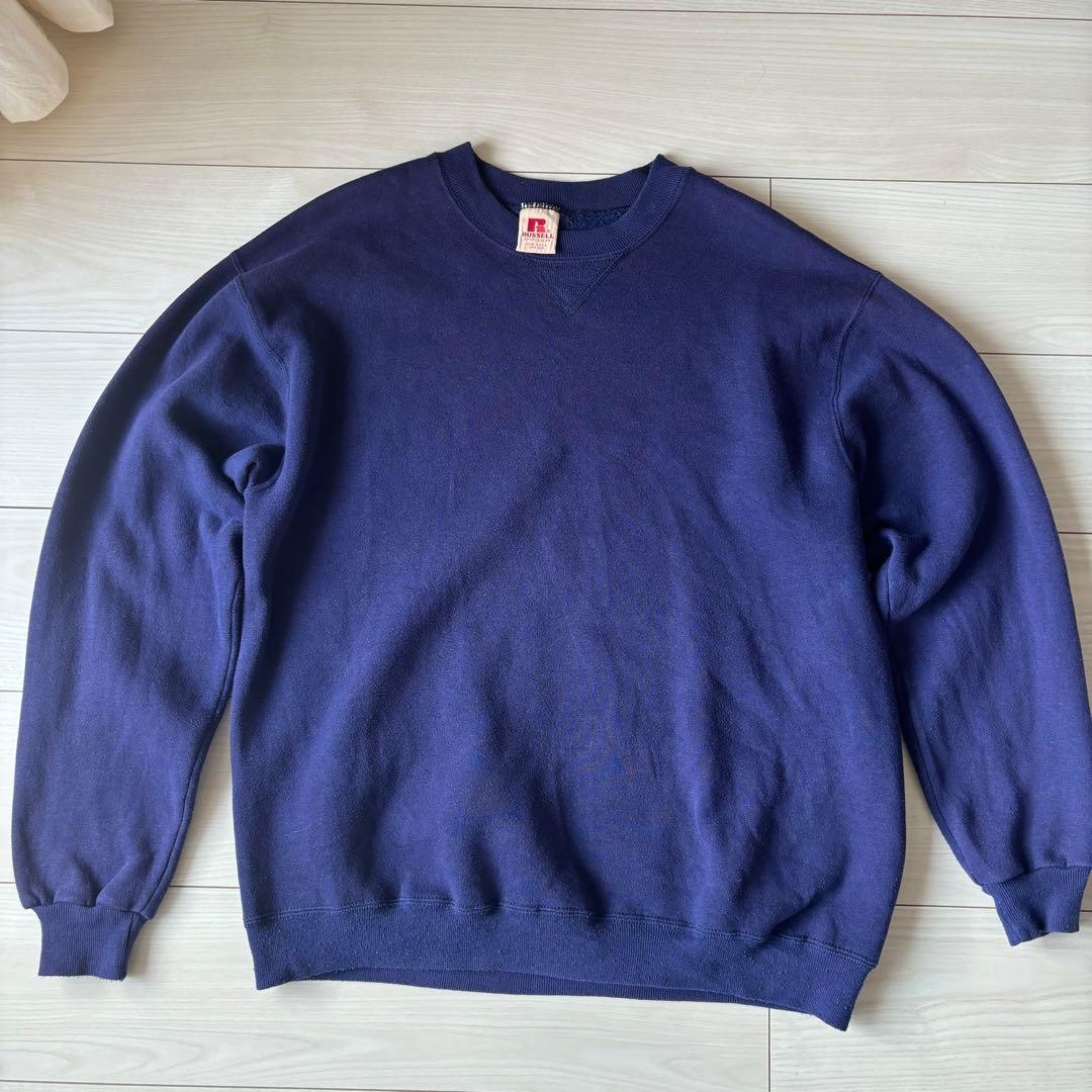 70‘s80’s RUSSELL USA製 L ナス紺 70s 80s RUSSELL ラッセル スウェット 無地 USA製 ナス紺 - メルカリ