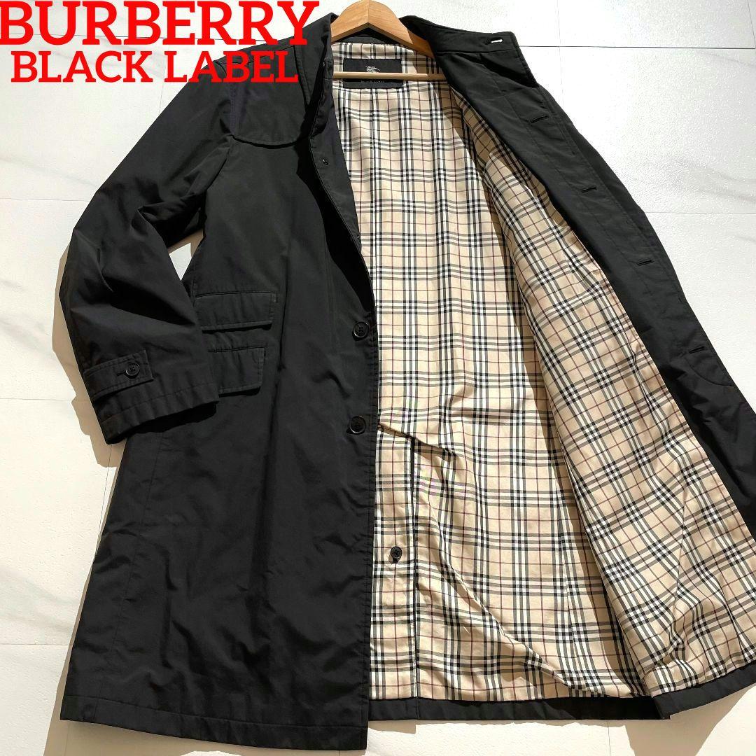 XL●BURBERRY BLACK LABEL ステンカラーコート ノバチェック BURBERRY BLACK LABEL - 美品 ✨BURBERRY BLACKLABEL ステンカラー