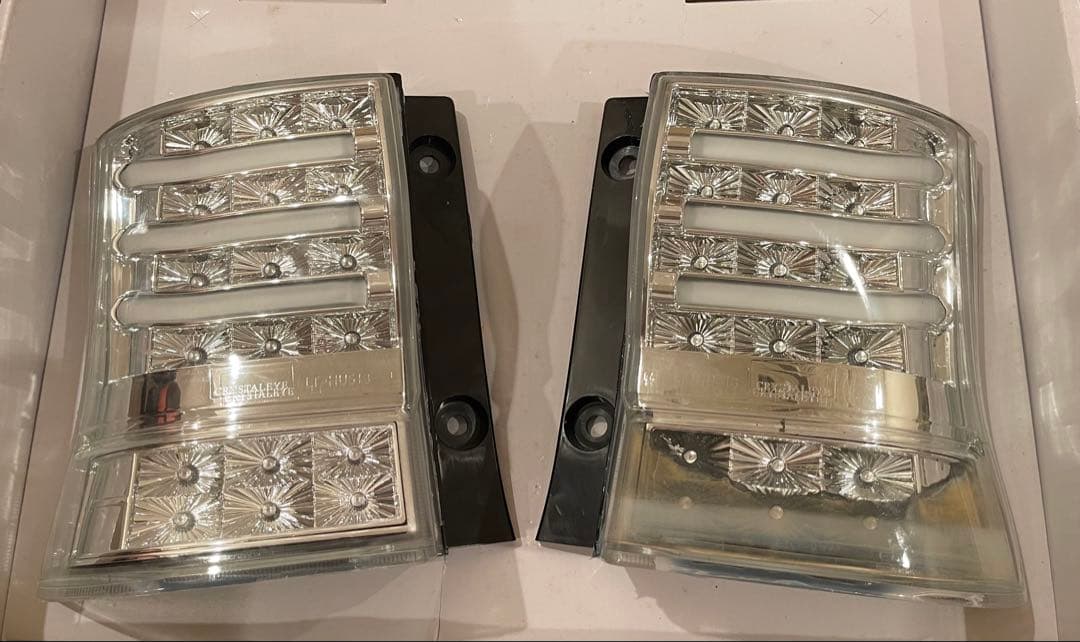 タントＬ375s クリスタルアイLEDテールランプ　流れるウィンカー タントカスタム LEDテール L375S L385S ファイバーフルLEDテールV3