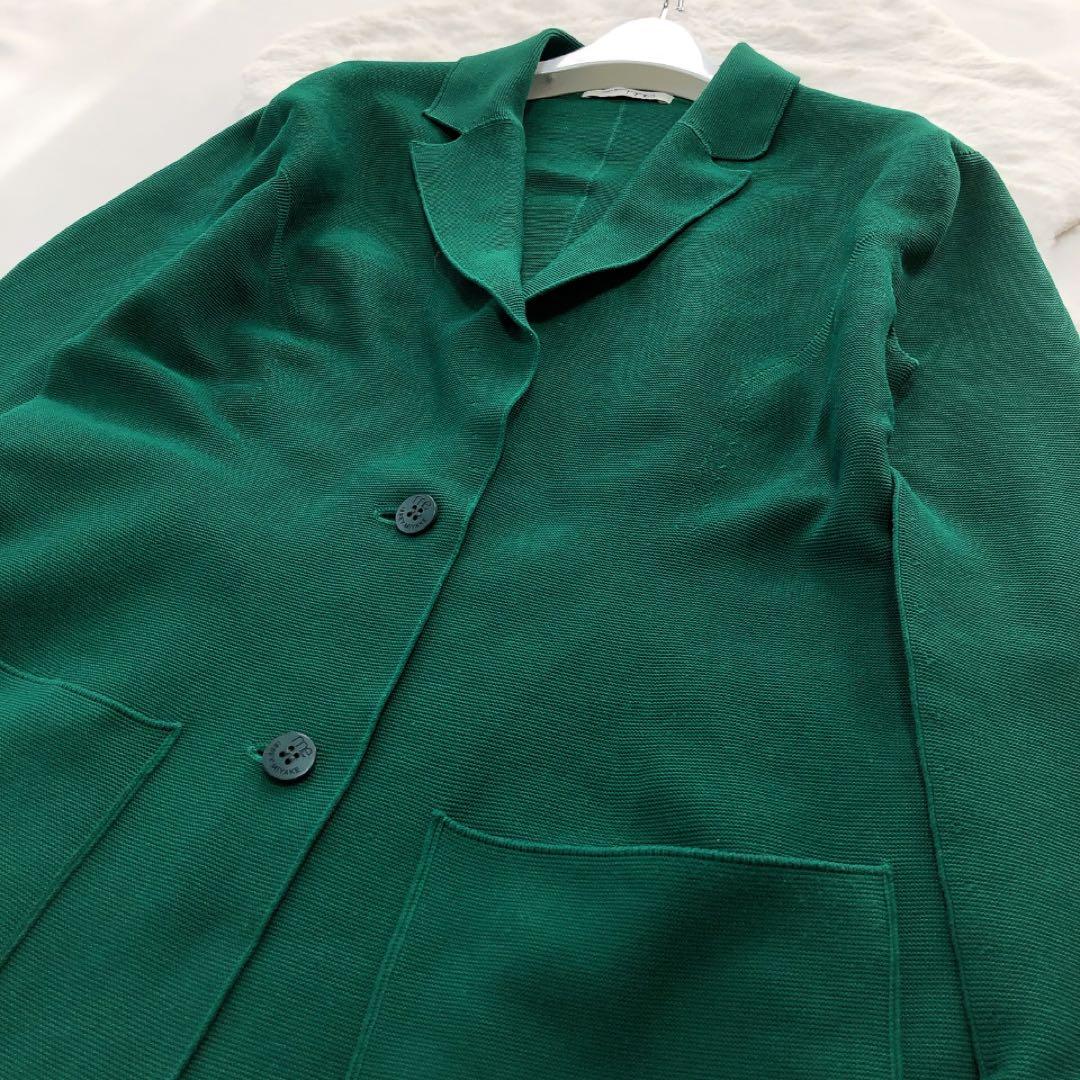 イッセイミヤケ*プリーツ シャツ ジャケット 襟 緑 グリーン 日本製
