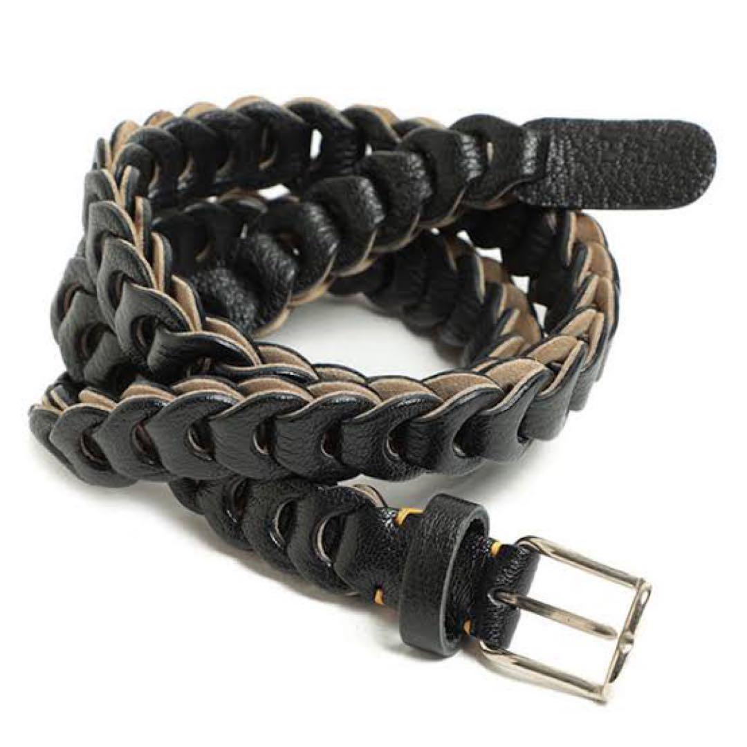 イルミーチョ il micio メッシュ レザー ベルト il micio イルミーチョ メッシュ レザー バックル ベルト ヴィンテージ