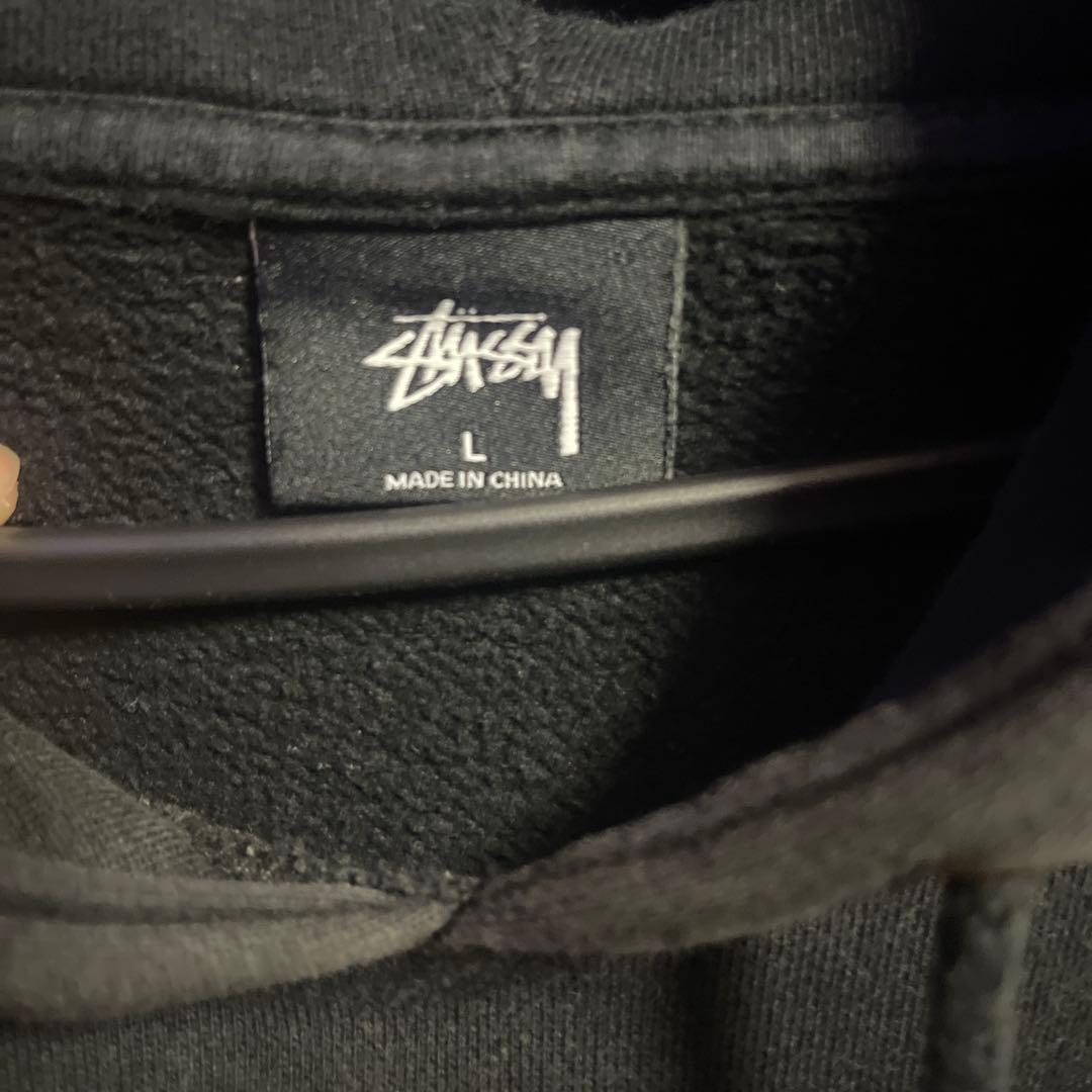 Stussy ブラック パーカー L - メルカリ