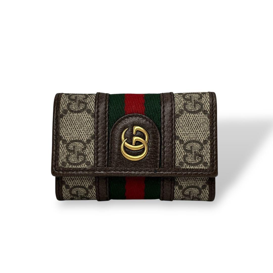 グッチ　6連キーケース　オフィディア　GGマーモント　シェリーライン　PVC GUCCI キーケース GGマーモント6連キーケース 4561118 メンズ グッチ
