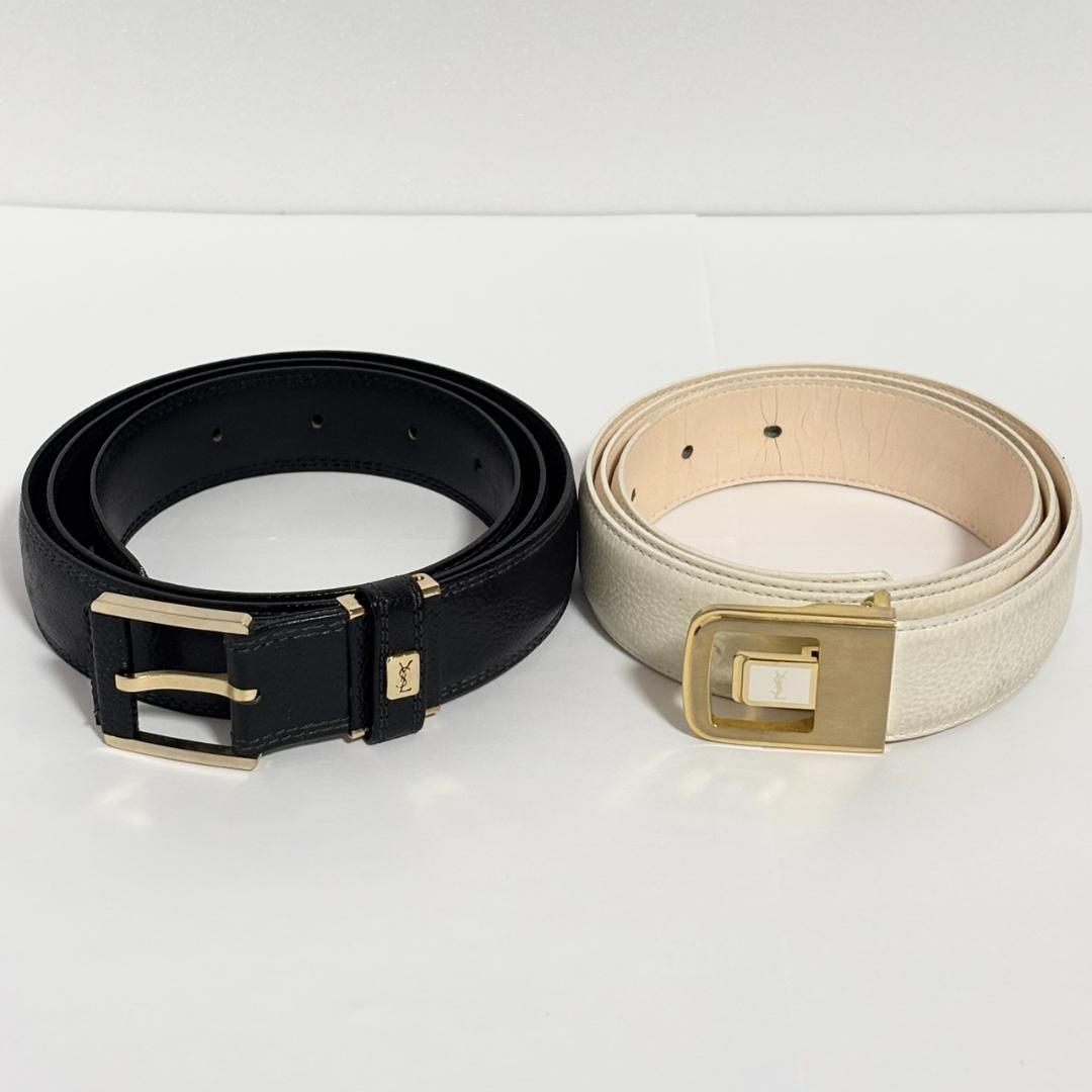 【ランクA】Yves Saint Laurent ベルト 2本セット Yves Saint Laurent 「カサンドラ」ベルト 2本セット 【公式通販】