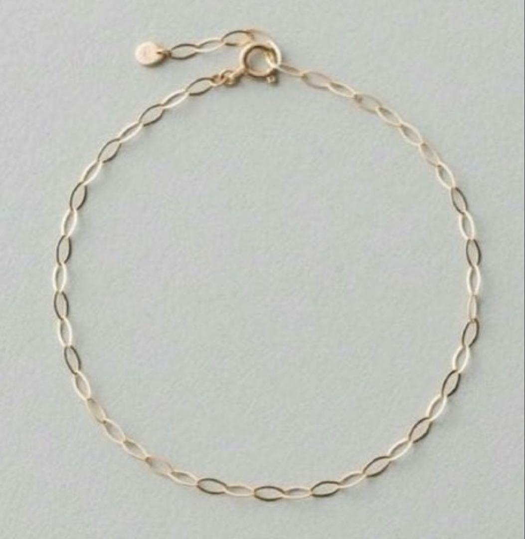 エテ K10YG チェーンブレスレット レイヤード] K10YG ベネチアンチェーン ブレスレット（ブレスレット