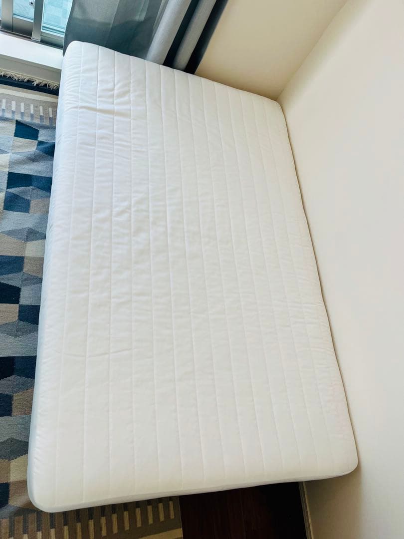 無印 高密度ポケットコイルマットレス 脚付き セミダブル　東京都引取りのみ 脚付マットレス・高密度ポケットコイル・セミダブル（スチールメッシュ