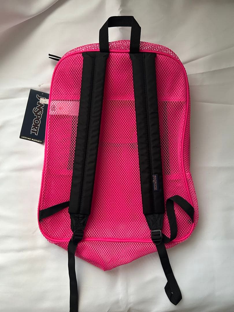 JANSPORT ピンク メッシュリュック - メルカリ