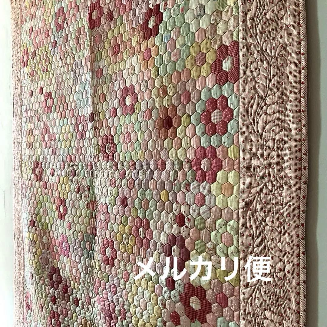ハンドメイド ヘキサゴン ベッドカバー タペストリー ベッドカバーの オーダーキット❤️ 素敵な ヘキサゴンフラワーに 続き