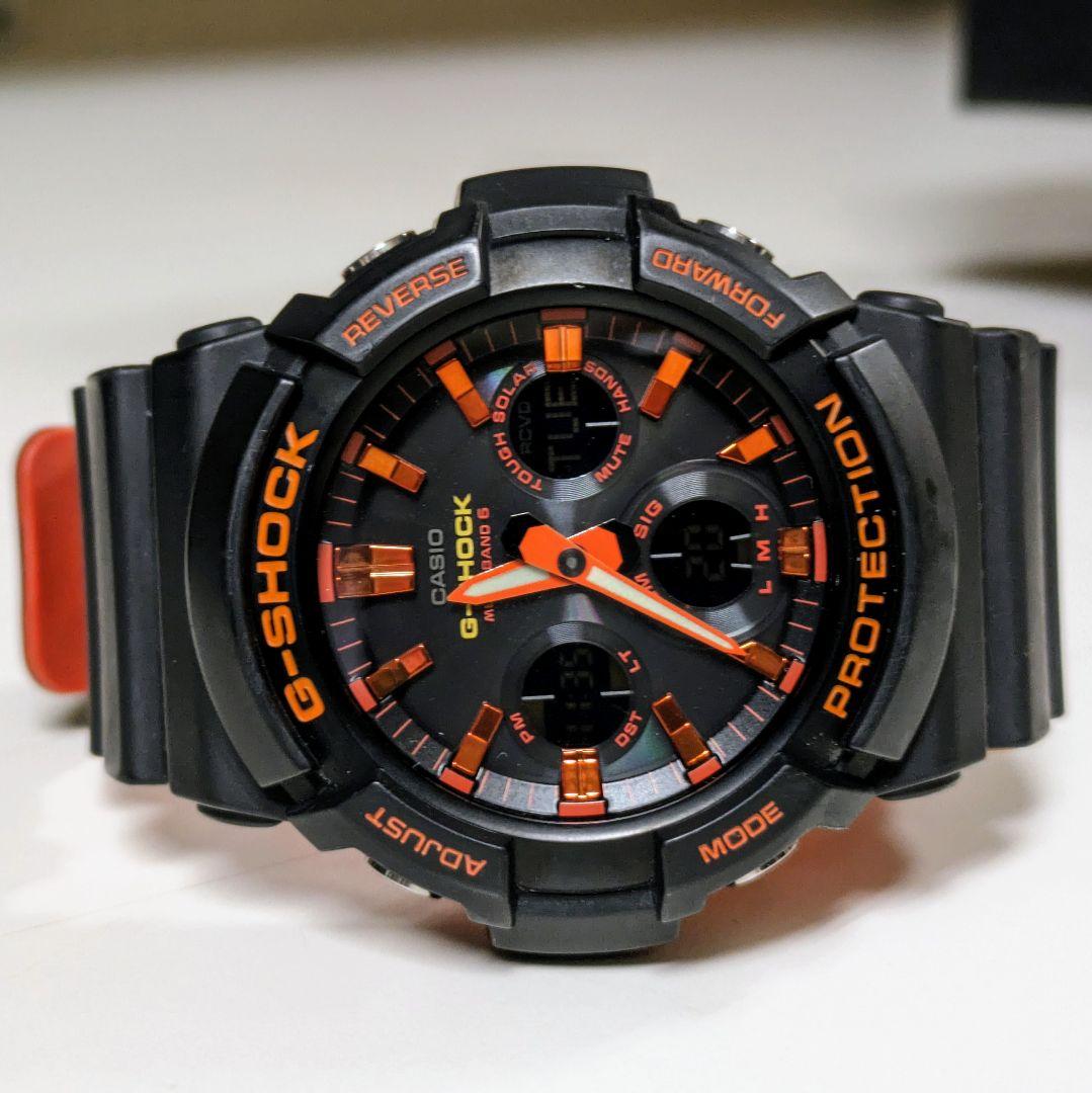 ソーラー電波】カシオ CASIO G-SHOCK GAW-100BR-1A - メルカリ