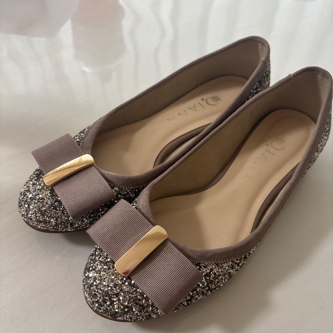 ✨美品✨】DIANA ダイアナ♡フラットシューズ パンプス グリッター