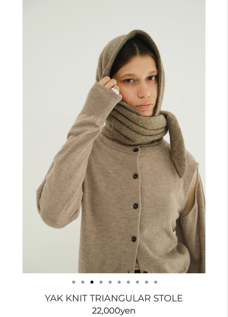 CLANE YAK KNIT TRIANGULAR STOLE ストール - メルカリ