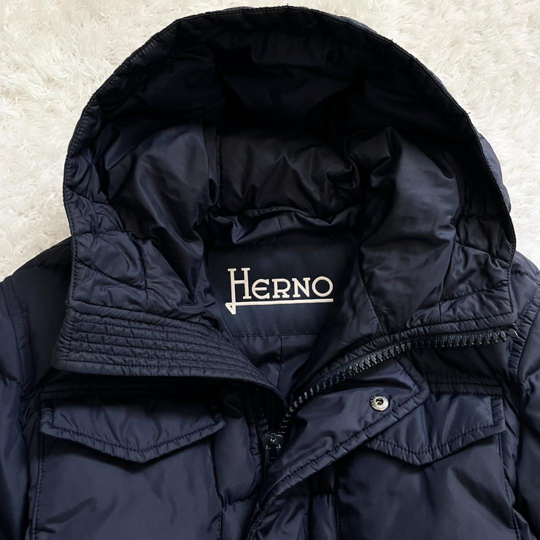 極美品✨HERNO ヘルノ POLAR-TECH ダウンコート ネイビー - メルカリ