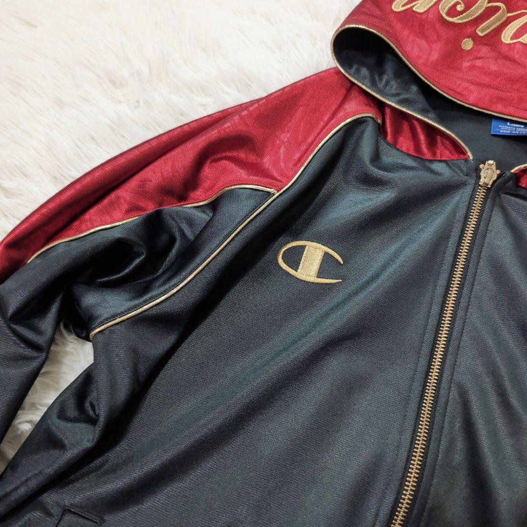 美品】希少魔裟斗モデル チャンピオン ジャージ 上下 刺繍 黒 赤 L
