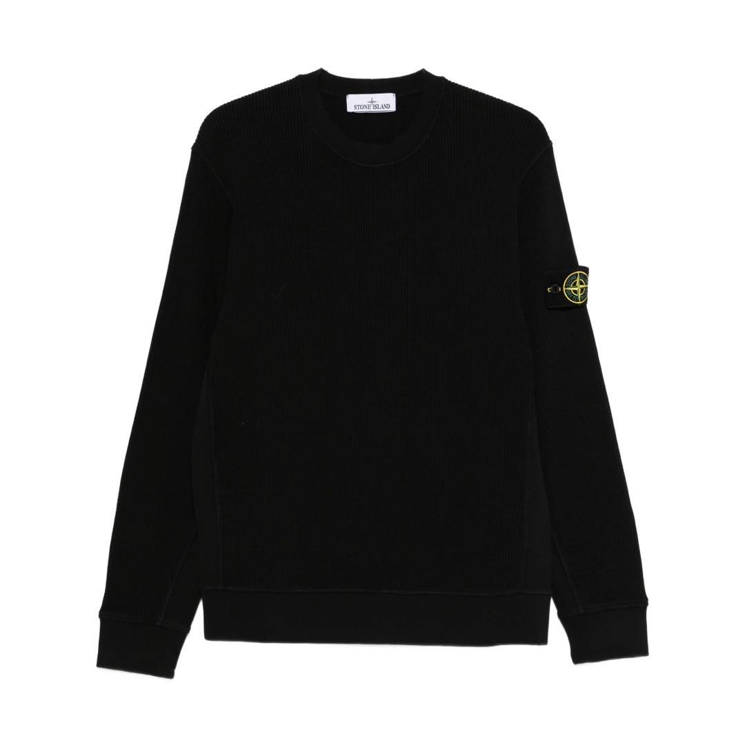 【えーけー様】Stone  黒 クルーネックニット Stone Island ストーンアイランド MAGLIA ラムウール クルーネック