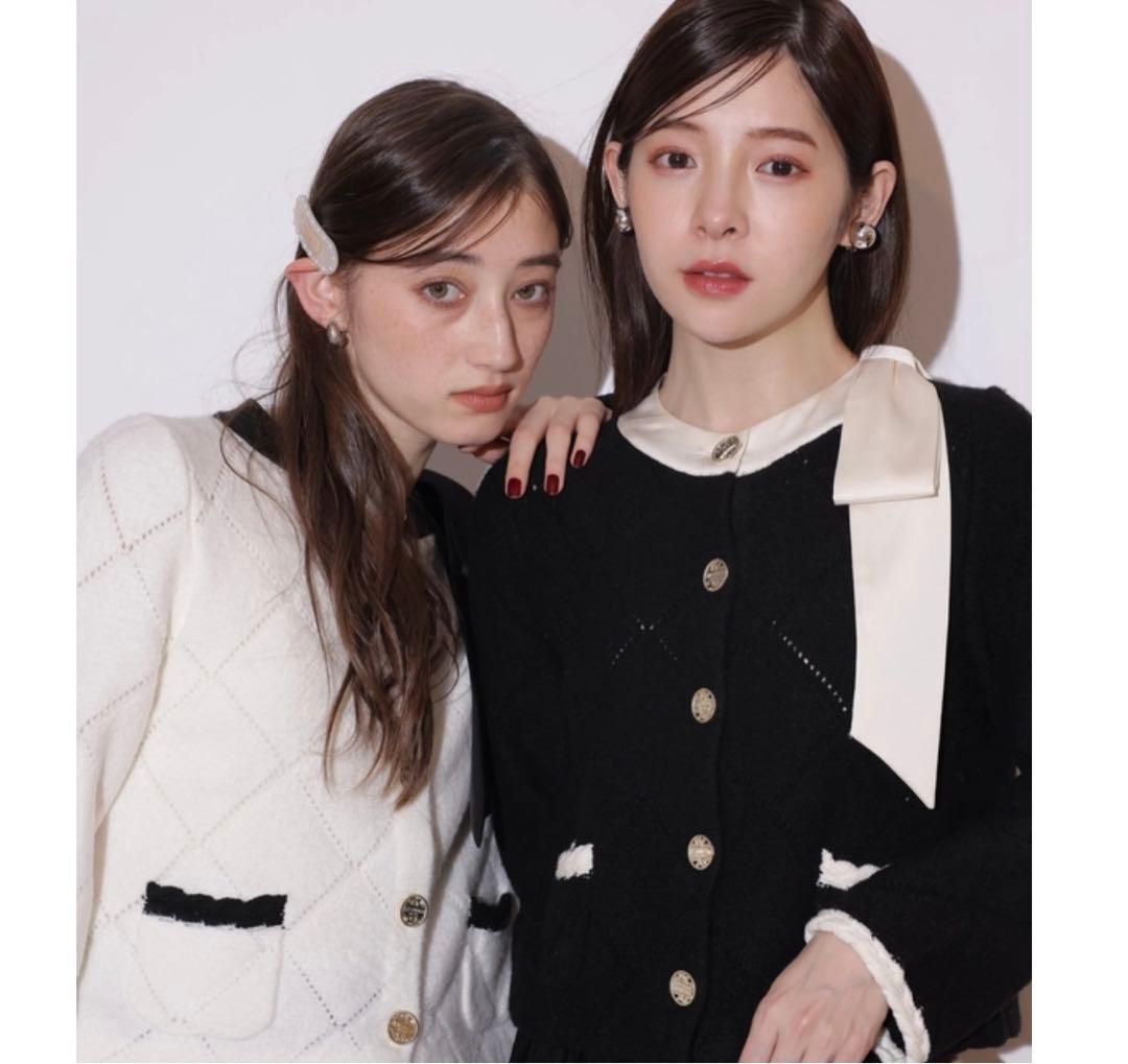 リランドチュール〈MARIEBELLEコラボ〉リボンニットジャケット - メルカリ