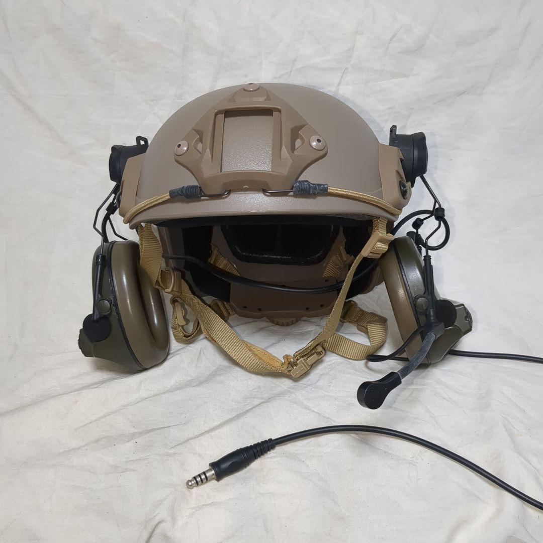 fma ops-core comtac レプリカヘルメットヘッドセット　コヨーテ TAC-SKY Comtac III タイプ ヘッドセット AMPスタイル ARCレール