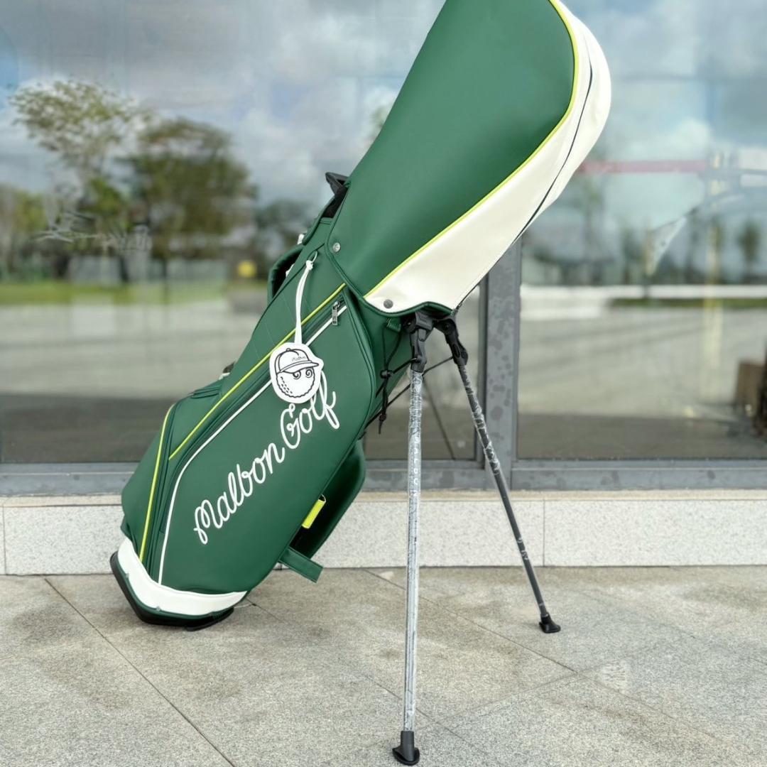 25年最新 マルボンゴルフ キャディバッグ malbon golf バッグ 緑色