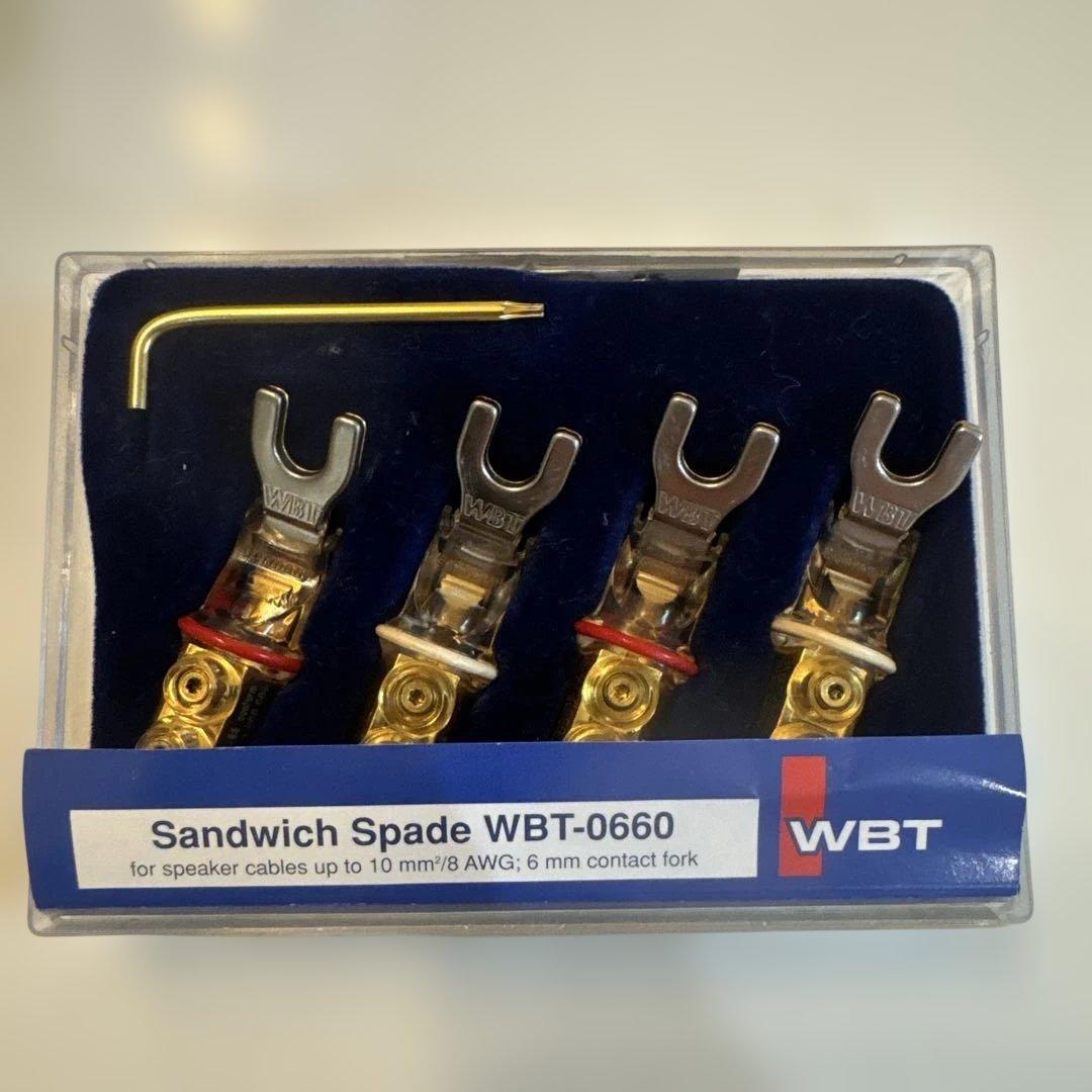 スピーカーケーブル Yラグ端子 「WBT-0660」(B) スピーカーケーブル2.5m(ペア)Yラグ→Yラグ | オーディオテクニカ | AT