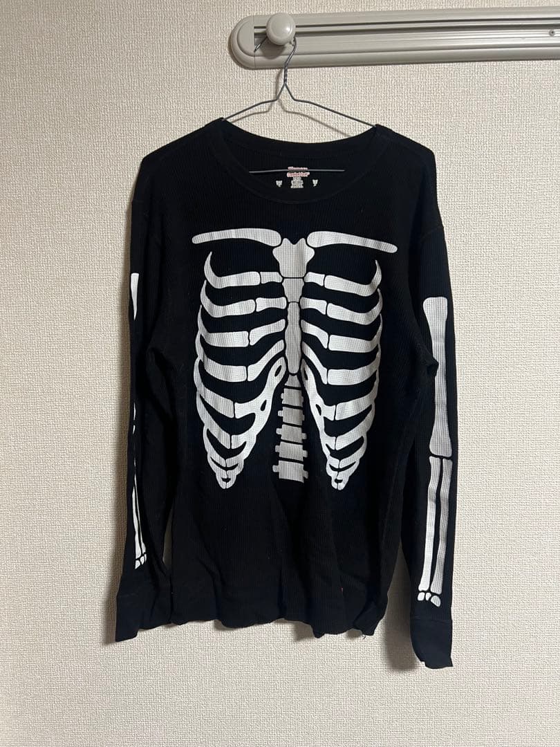 Supreme Hanes Bones Thermal ボーン 骨 サーマル 黒 - メルカリ
