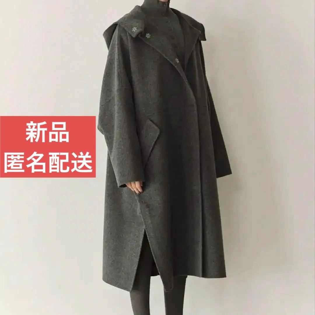 【新品】LE CIEL BLEU Hooded Over Coat(グレー) LE CIEL BLEU（ルシェルブルー）の「Hooded Over COAT（その他アウター