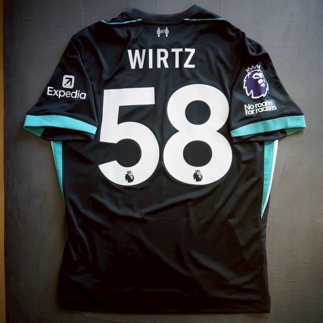 リバプール 24-25 ユニフォーム アウェイ 正規品 XL ヴィルツ adidas リバプール 25/26 ユニフォーム アウェイ 半袖 レプリカ #7