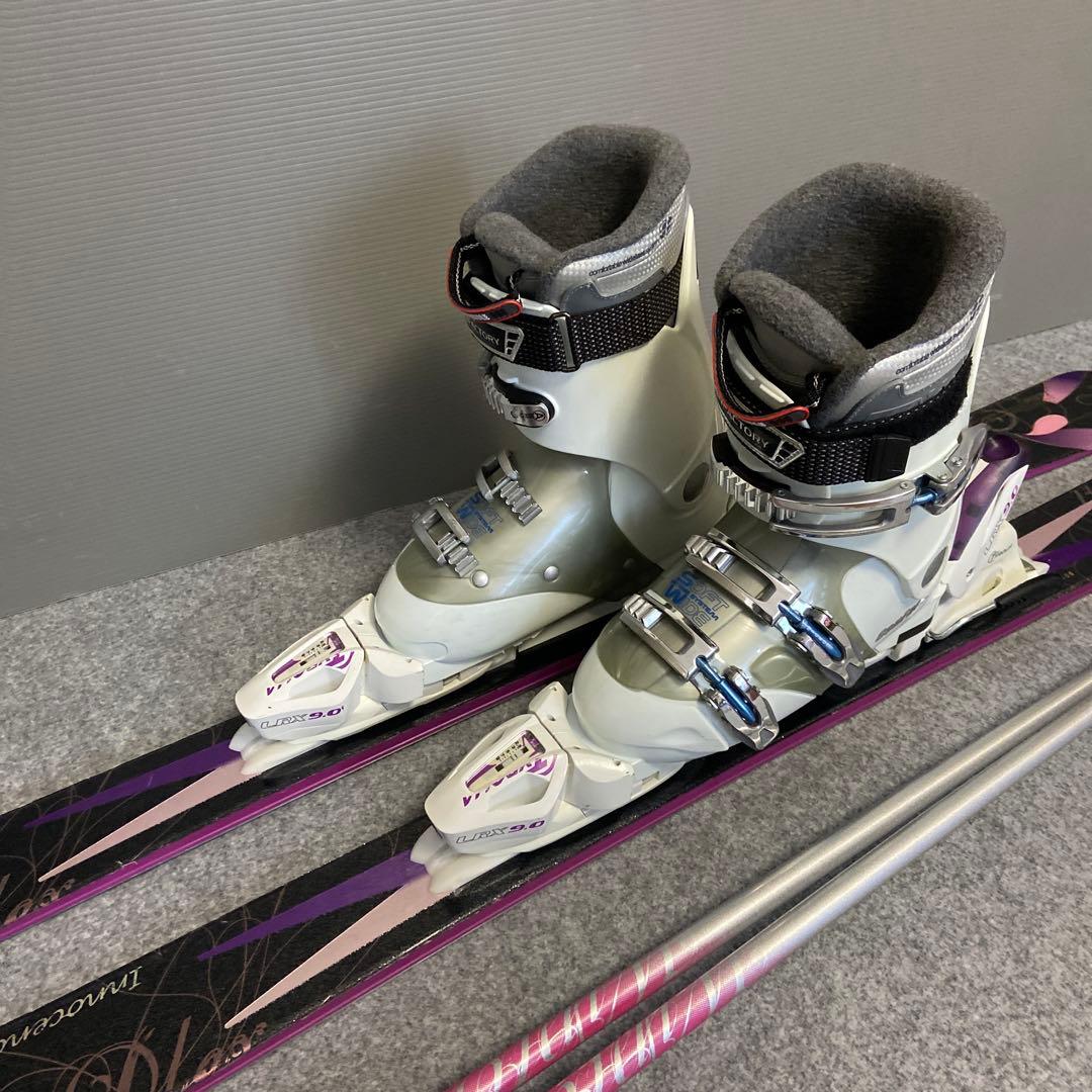 ★メンテナンス済　大人スキーセット　板143cm ブーツ24〜24.5cm